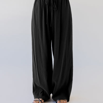 Silky Wide Leg Pant - Black