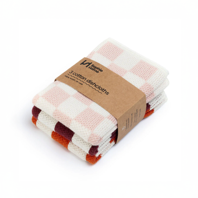 Dishcloth Set - Pink Check