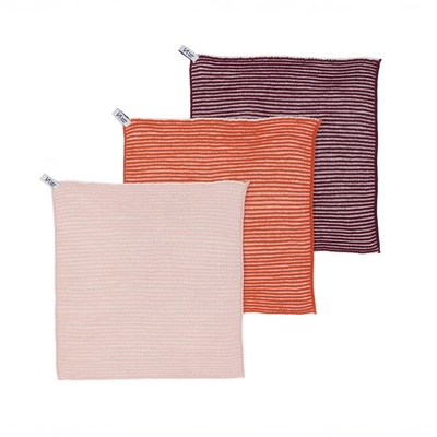Dishcloth Set - Pink Stripe