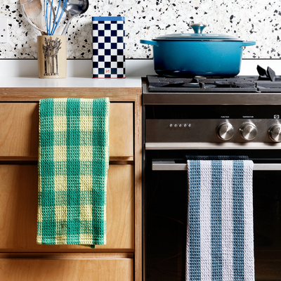 Tea Towel Set - Green Check