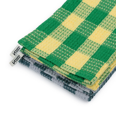 Tea Towel Set - Green Check