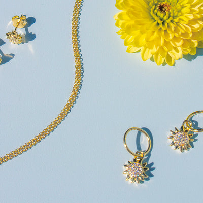 x PP - Sunburst CZ Studs