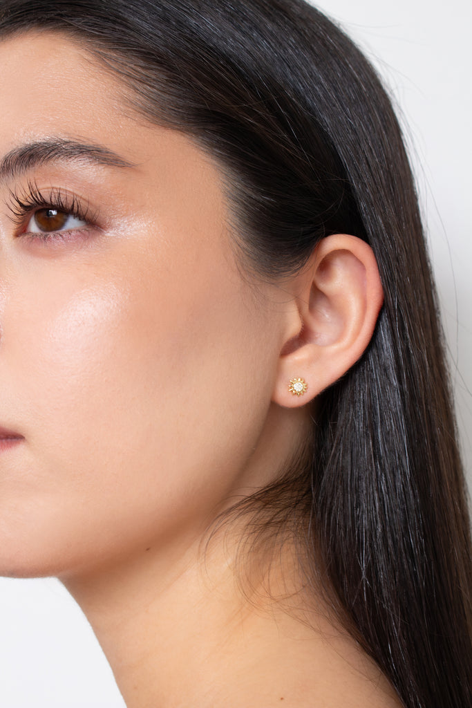 x PP - Sunburst CZ Studs