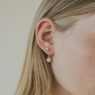 x PP - Sunburst CZ Studs