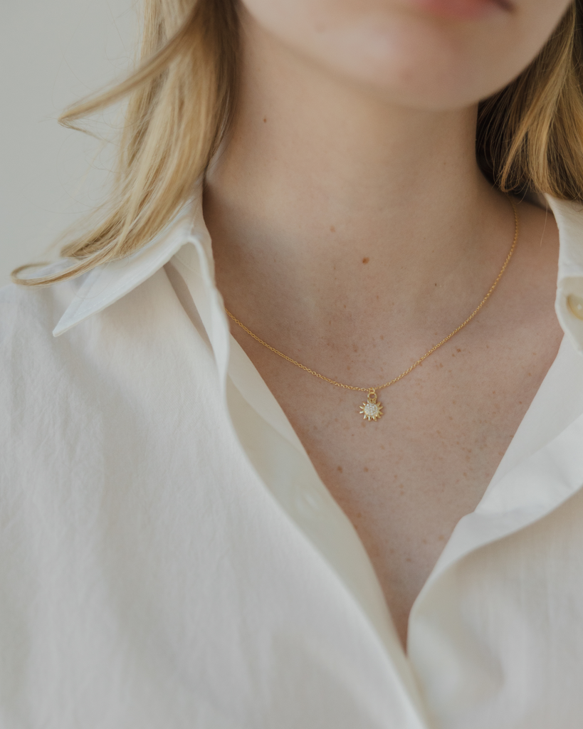 x PP - Super Sunburst CZ Necklace