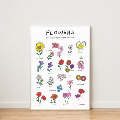 Print - Flowers in the Garden