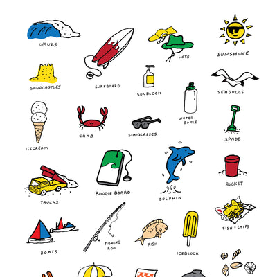 Print - Stuff at the Beach