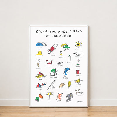 Print - Stuff at the Beach
