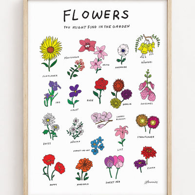 Print - Flowers in the Garden