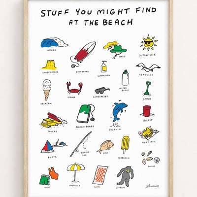 Print - Stuff at the Beach