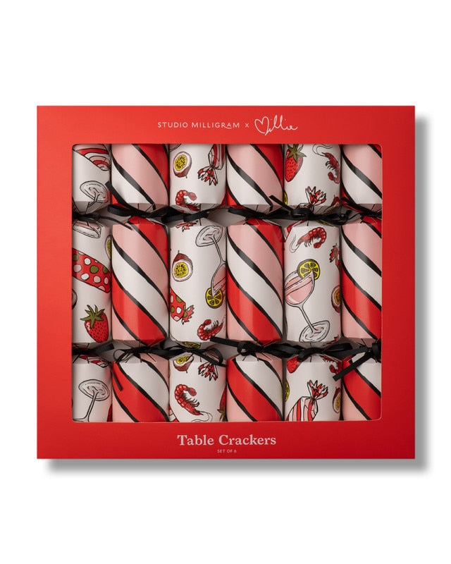 Stripe Christmas Crackers - Set of 6