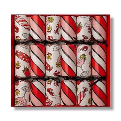 Stripe Christmas Crackers - Set of 6