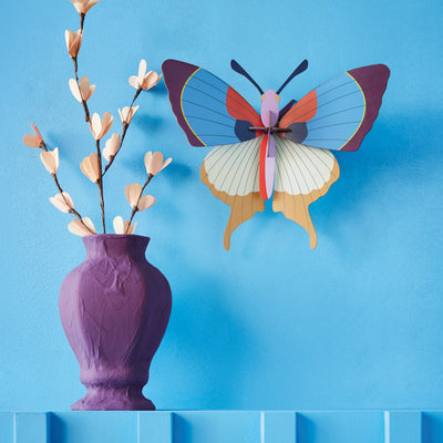 Plum Fringe Butterfly Wall Art