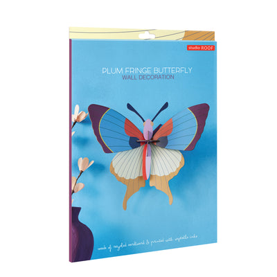 Plum Fringe Butterfly Wall Art