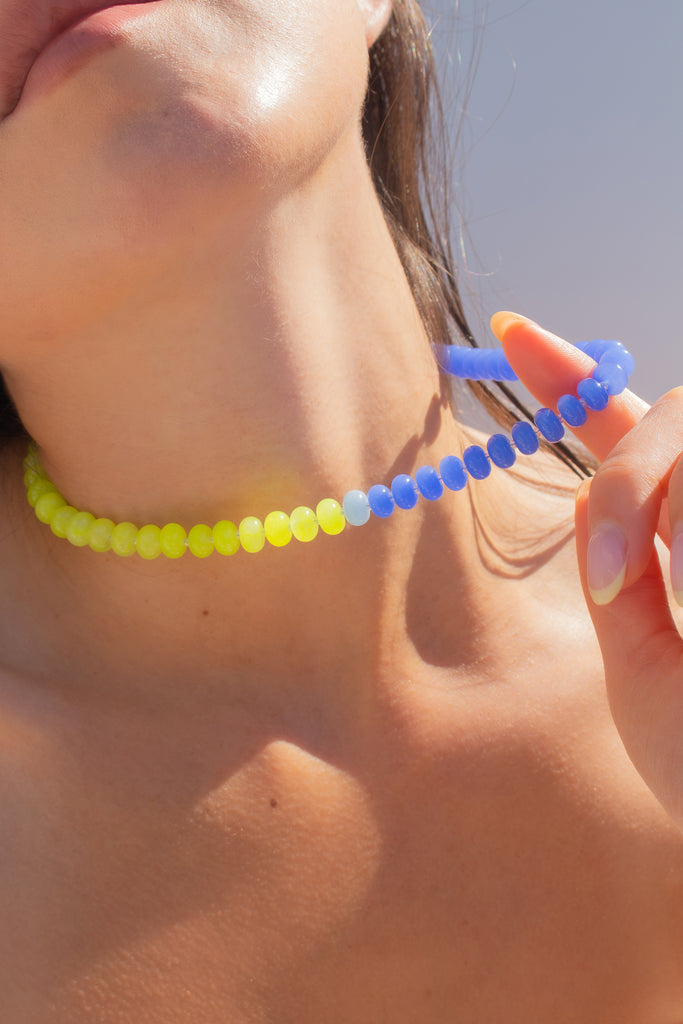 Bolt Gemstone Necklace