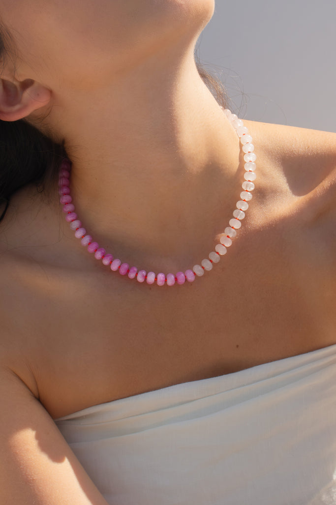 Bubblegum Gemstone Necklace