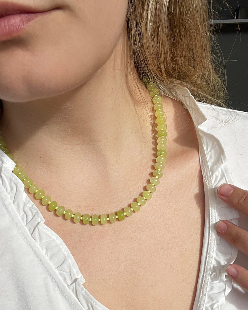 Green Light Gemstone Necklace