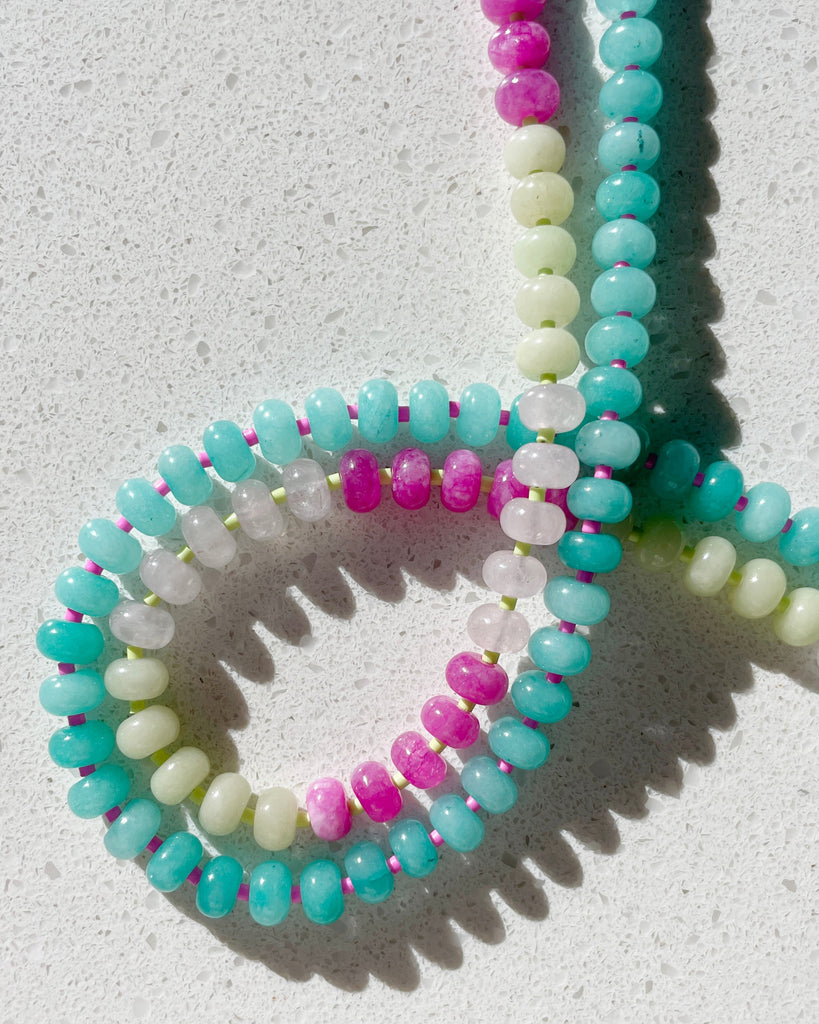 Peppermint Gemstone Necklace