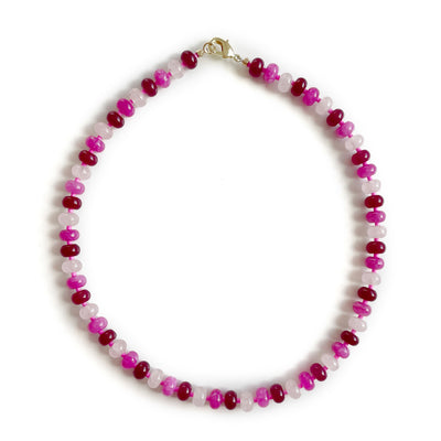 Raspberry Gemstone Necklace