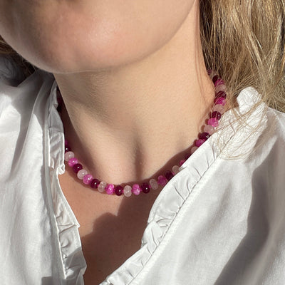 Raspberry Gemstone Necklace