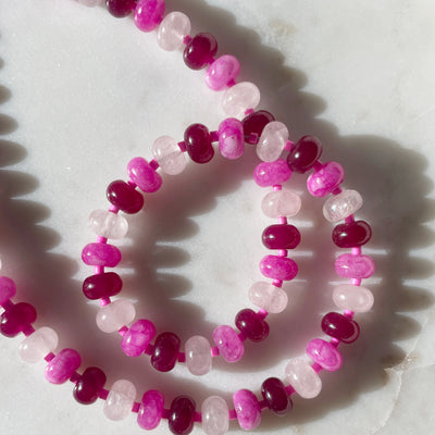 Raspberry Gemstone Necklace