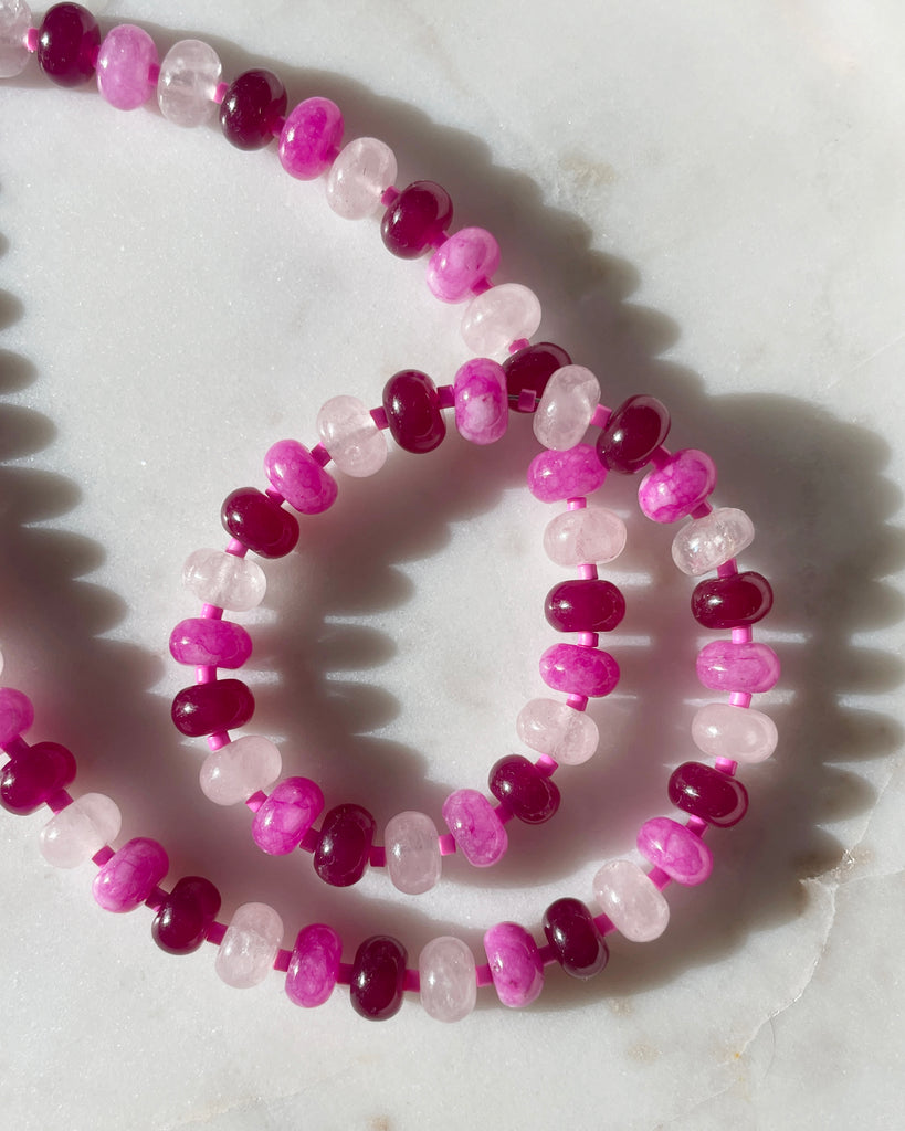 Raspberry Gemstone Necklace