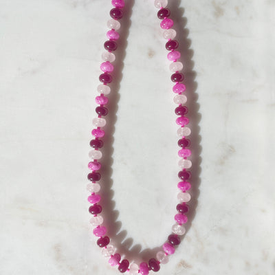 Raspberry Gemstone Necklace