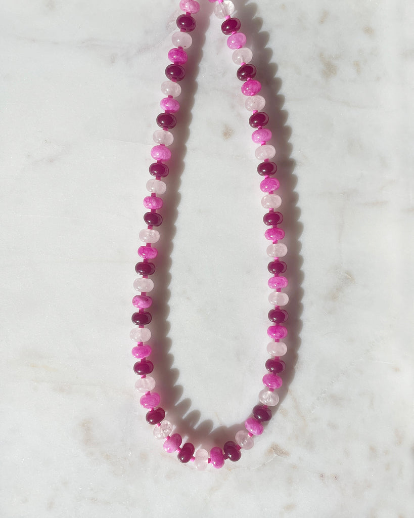 Raspberry Gemstone Necklace