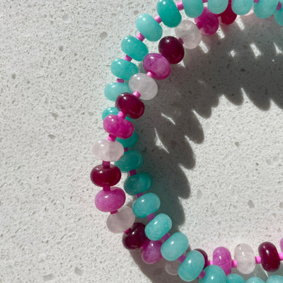 Raspberry Gemstone Necklace