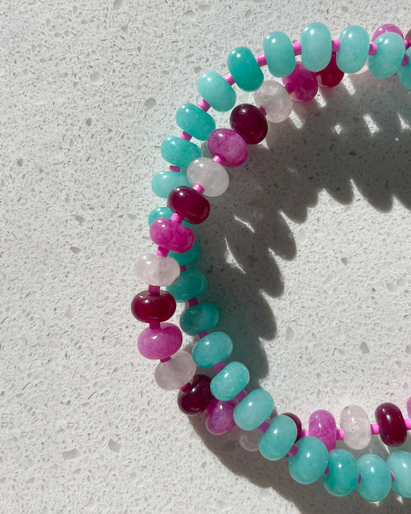 Raspberry Gemstone Necklace