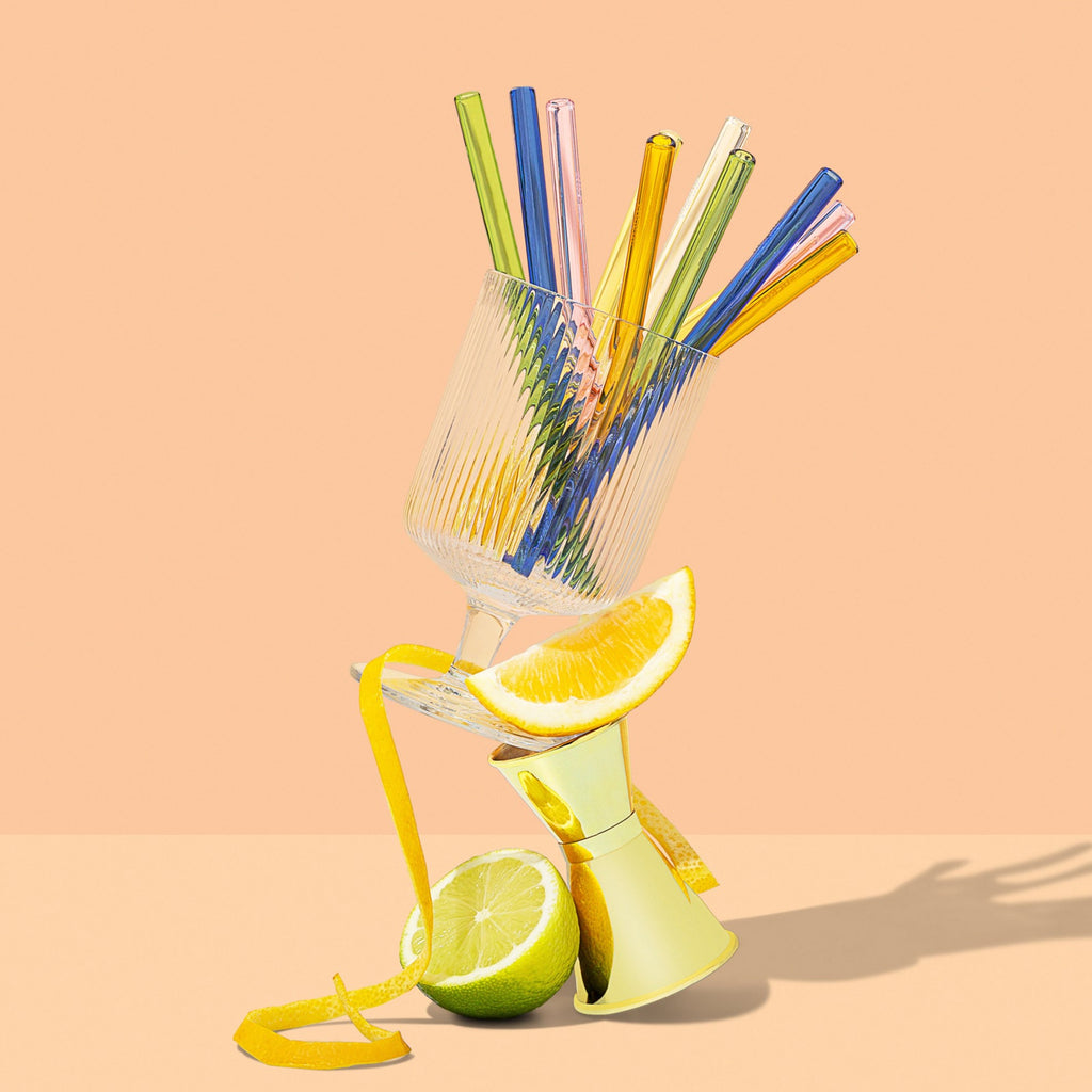 Glass Cocktail Straws - Colours