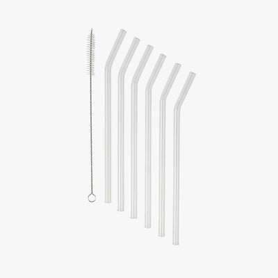 Reusable Glass Drinking Straws - Clear