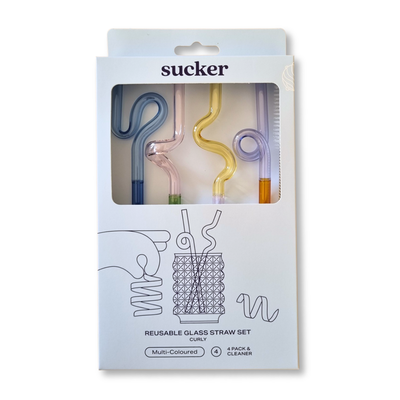 Curly Glass Straws