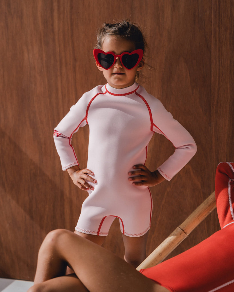 Kids' Wetsuit - Powder Pink & Tomato
