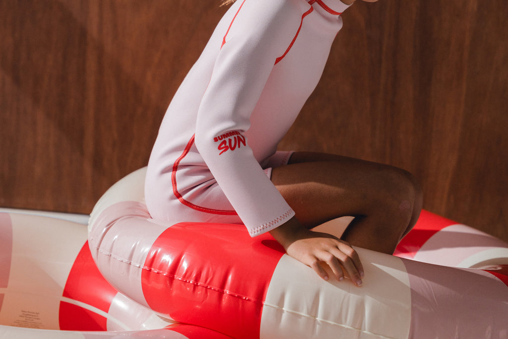 Kids' Wetsuit - Powder Pink & Tomato