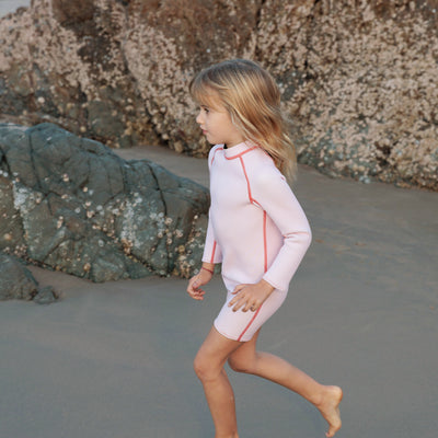 Kids' Wetsuit - Powder Pink & Tomato