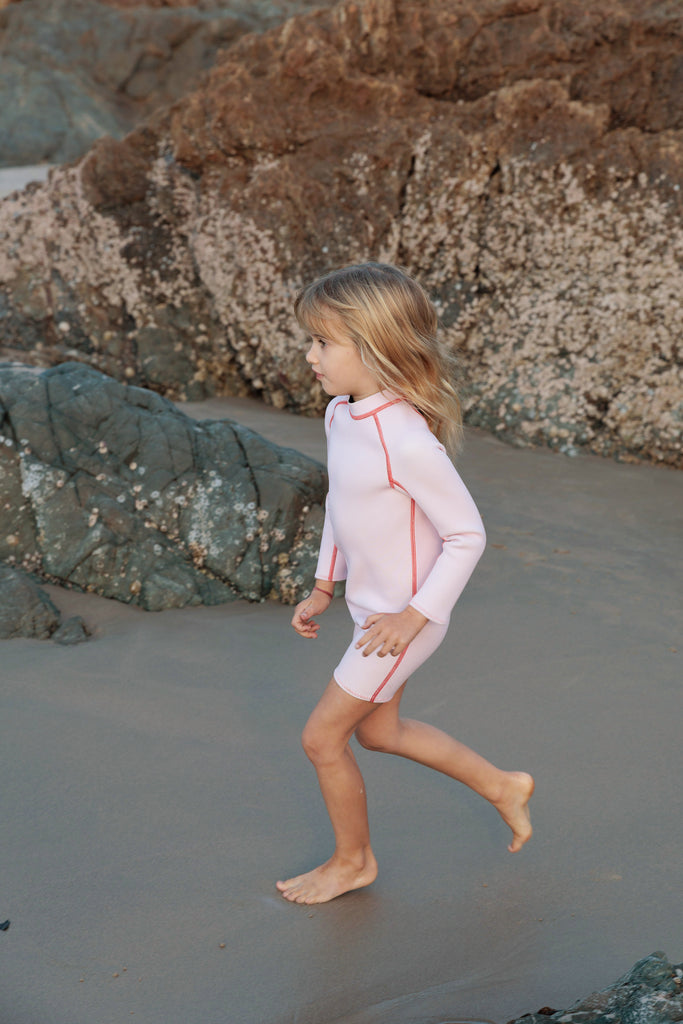 Kids' Wetsuit - Powder Pink & Tomato