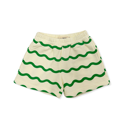 Ola Shorts - Green Squiggle