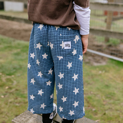 Dusty Star Pant - Blue Gingham