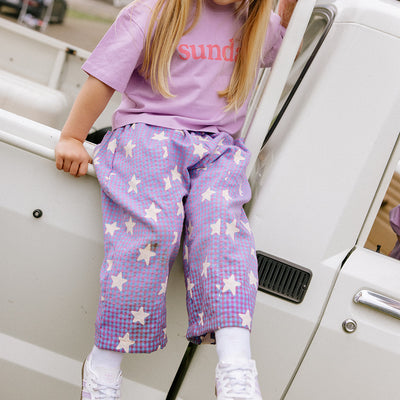 Dusty Star Pant - Purple Gingham