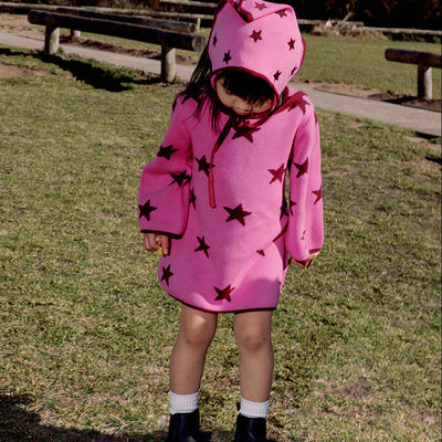 Lucky Stars Dress - Bright Pink
