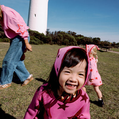 Lucky Stars Dress - Bright Pink