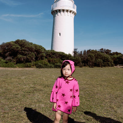 Lucky Stars Dress - Bright Pink