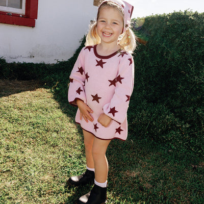 Lucky Stars Dress - Soft Pink