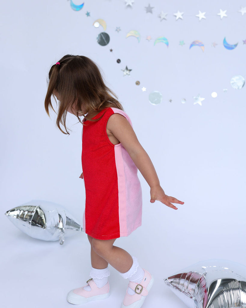 Lunar Dress - Red & Pink