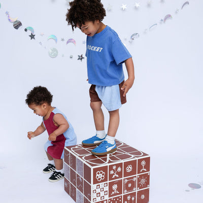 Lunar Shorts - Blue & Chocolate