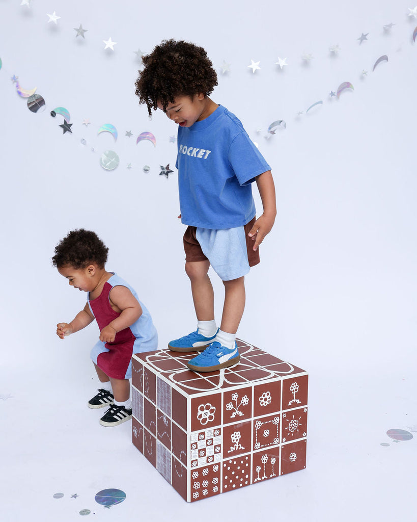 Lunar Shorts - Blue & Chocolate