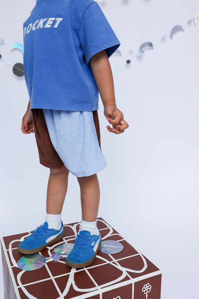 Lunar Shorts - Blue & Chocolate