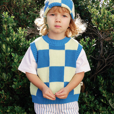 Nonno Vest - Blue & Lime