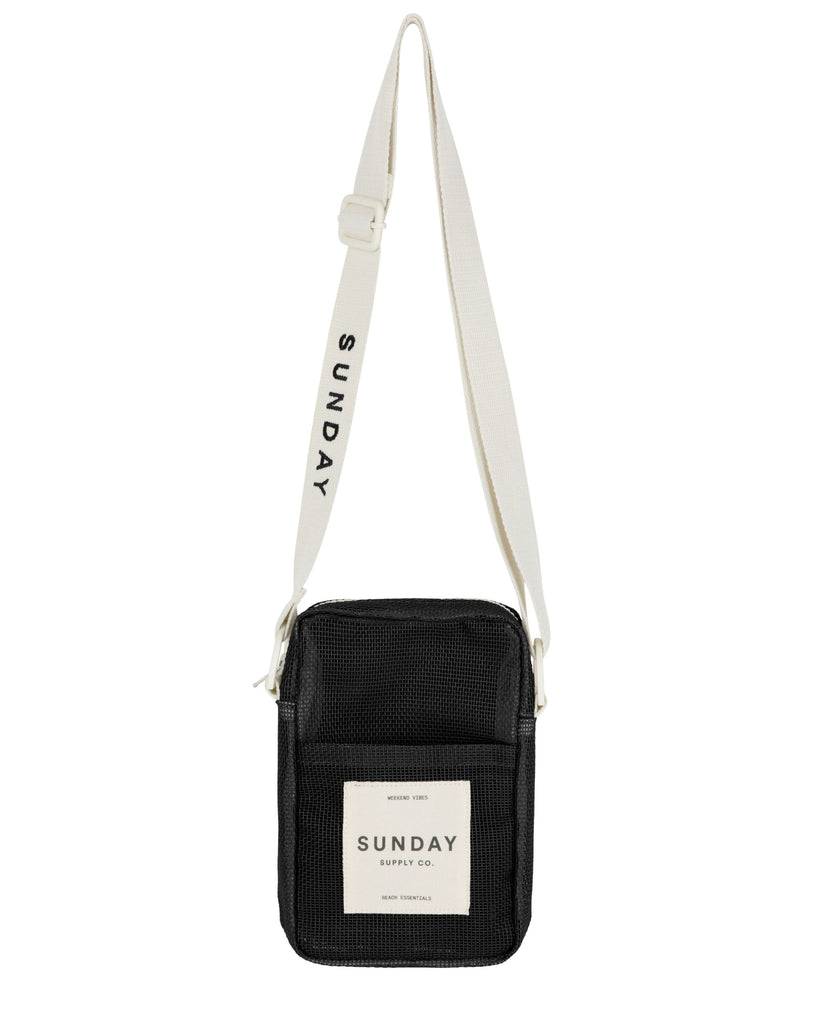 Black Rock Mesh Crossbody Bag